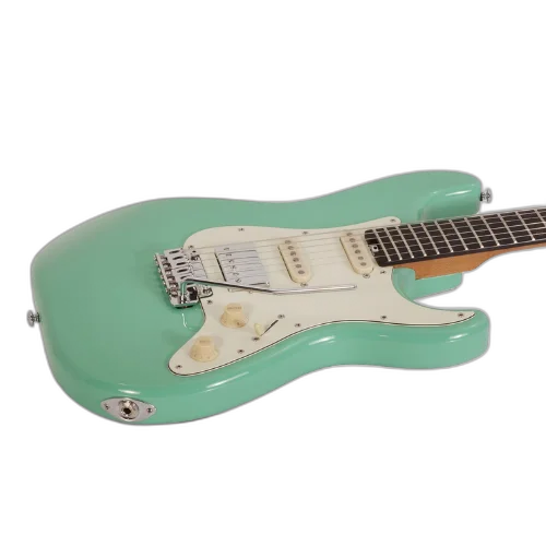 Guitarra Schecter Nick Johnston Traditional H-S-S AG Atomic Green com Captadores Schecter Pasadena Plus/Schecter Pasadena HSS e Ponte Schecter 2-Point Tremolo 1540