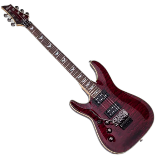 Guitarra Schecter Omen Extreme-FR LH BCH Black Cherry Burst Left-Handed com Captadores Schecter Diamond Heretic e Ponte Floyd Rose Special 2010
