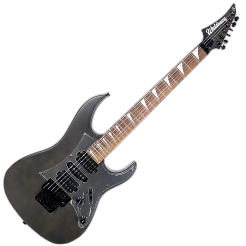 Guitarra Waldman WIG450X TBKS Transparent Black Satin com Captadores HSH e Ponte Floyd Rose