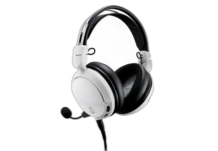 Headset gamer ATH-GL3WH com seu design leve e robusto na cor branca
