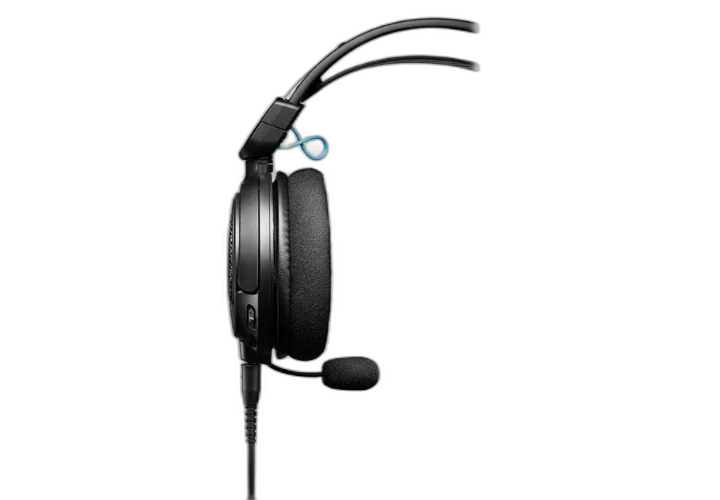 Controles de volume e mudo integrados no earcup esquerdo