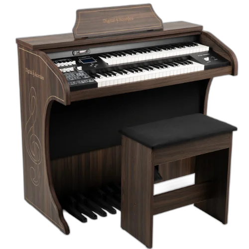 Órgão Digital Acordes AC300 Marrom com Teclados Waterfall e 128 Timbres GM