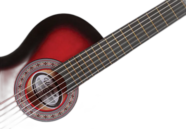 Violão Acústico Waldman Popstar PP-1 Red Sunburst com Cordas de Nylon e Tarrachas Cromadas