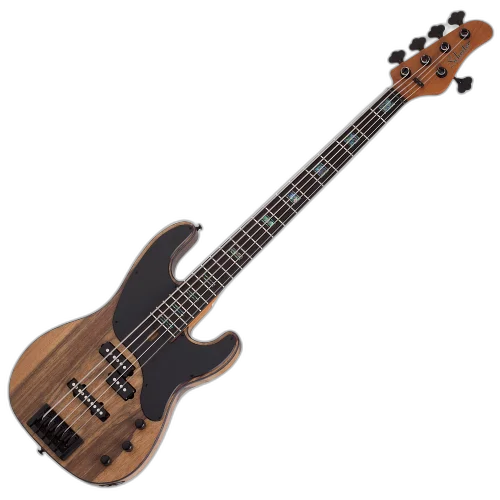 Contrabaixo Schecter Model-T 5 Exotic BKLB Black Limba Natural Satin com Captadores EMG 40DC e Ponte Schecter Diamond Bass 2833