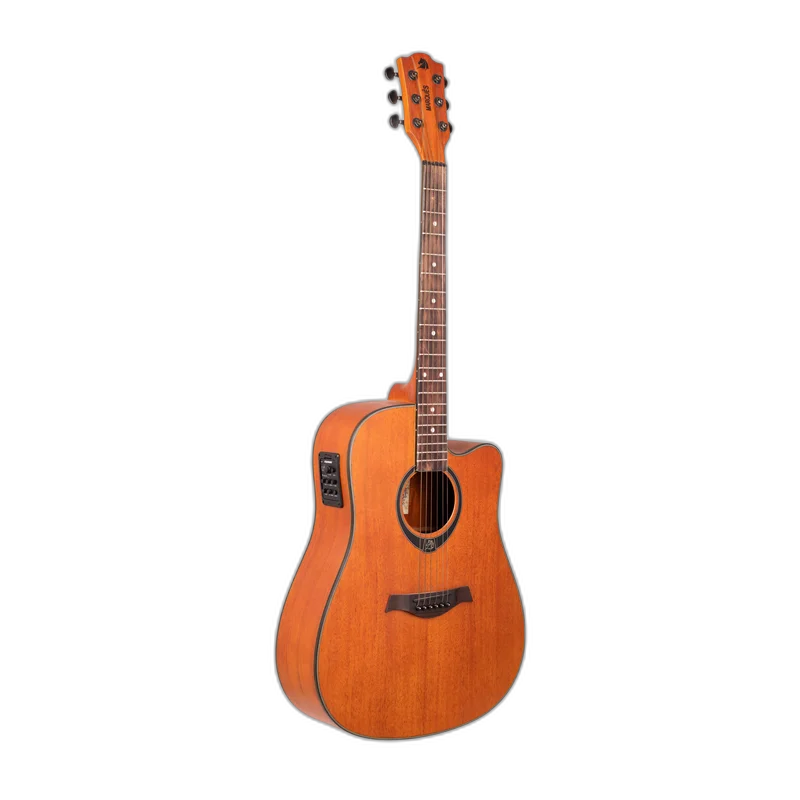 Violão Eletroacústico Marquês VA198 MG EQ Folk Cutaway Mahogany Brilho Aço com Fishman Presys+