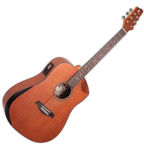Violão Eletroacústico Marquês VA132 CTS EQ Folk Half Cutaway Castanho Fosco Aço com B-12