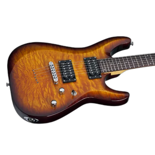 Guitarra Schecter C-6 Plus VSB Vintage Sunburst com Captadores Schecter Diamond Plus e Ponte Tune-O-Matic 444