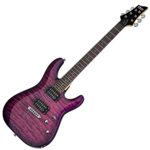 Guitarra Schecter C-6 Plus EM Electric Magenta com Captadores Schecter Diamond Plus e Ponte Tune-O-Matic 445