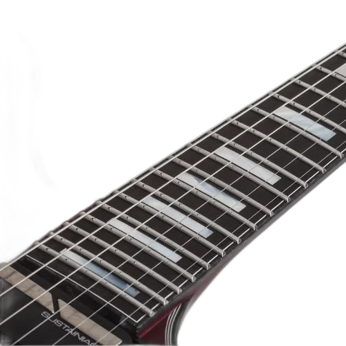 Guitarra Schecter Avenger FR-S SCAR Satin Candy Apple Red com Captadores Sustainiac e Schecter USA Apocalypse-VI e Ponte Floyd Rose 1500 579