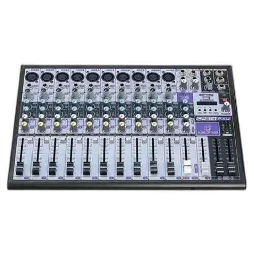 Mesa de Som Waldman CPS-14FXU 14 Canais (8 XLR) com Efeitos Integrados 32-Bit e Conectividade USB/Bluetooth