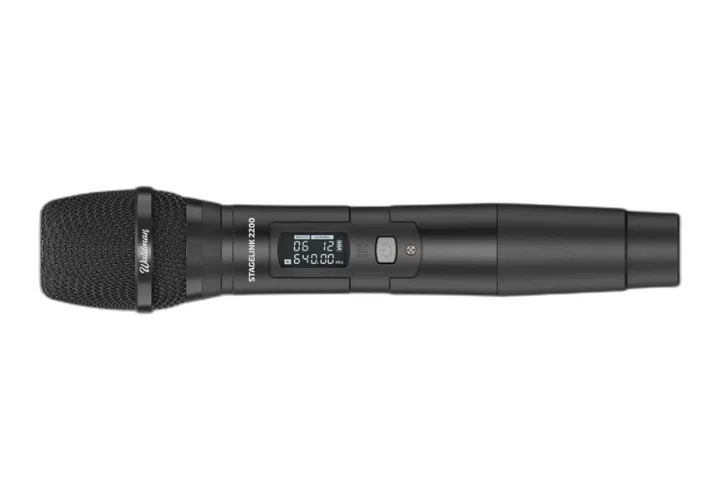 Microfone Sem Fio Duplo Waldman WSL-2200/640 com Tecnologia StageLink