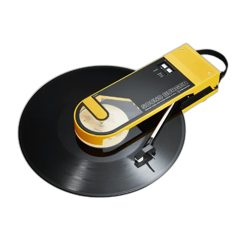Toca-Discos Portátil Bluetooth Audio-Technica AT-SB727 Amarelo com Acionamento por Correia e Bateria de 12 Horas
