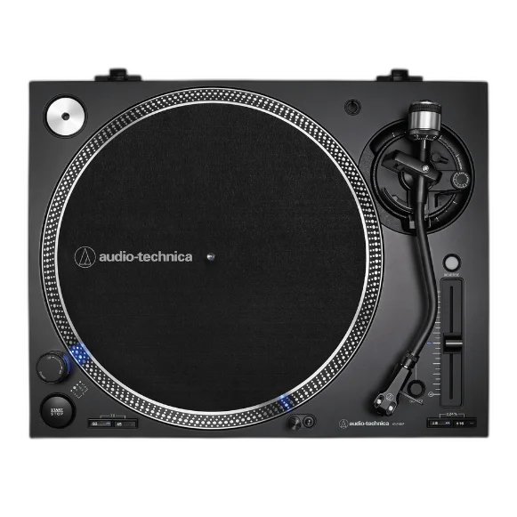 Toca-Discos Audio-Technica AT-LP140XP Black com Acionamento Direto, Braço em Forma de S, Cápsula AT-XP3 e Controle Antiderrapagem Ajustável