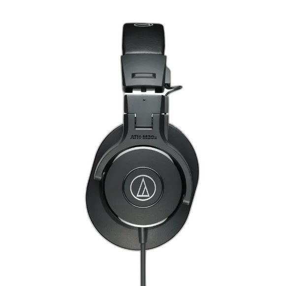 Fone de Ouvido Profissional Audio-Technica ATH-M30x com Drivers 40mm, Cabo 3m e Design Circumaural Fechado