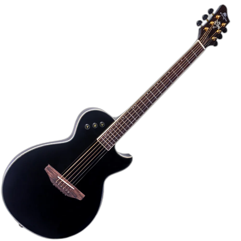 Violão Aço Eletroacústico Marques VA-09BKEQ BK Preto Brilho com EQ Ativo MQ3 e Cutaway Anatômico