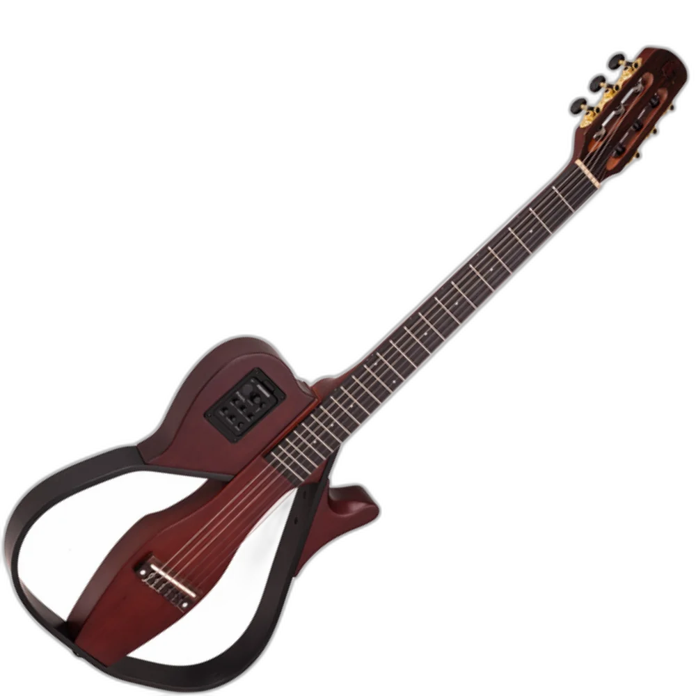 Violão Nylon Eletroacústico Marques VN-18CTSEQ CTS Castanho Fosco Vazado Cutaway com Pré Fishman Clásica III e Tensor Bidirecional
