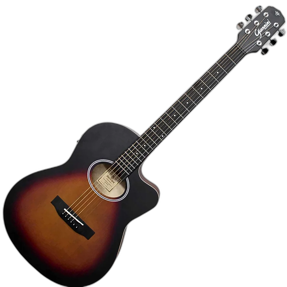 Violão Aço Eletroacústico Giannini Performance GSF-1D CEQ Color Top Sunburst CTSB