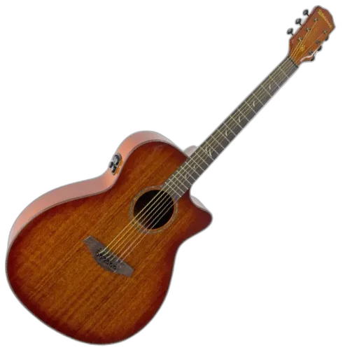Violão Eletroacústico Waldman Opus Grand GCFX-1441 Orange Burst Grand Auditorium com Cutaway, Tampo Spruce e Equalizador Waldman 4 Bandas com Afinador