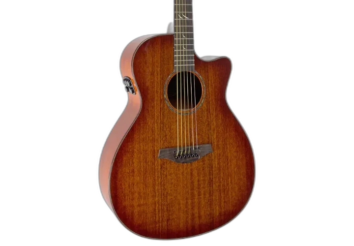Violão Eletroacústico Waldman Opus Grand GCFX-1441 Orange Burst Grand Auditorium com Cutaway, Tampo Spruce e Equalizador Waldman 4 Bandas com Afinador