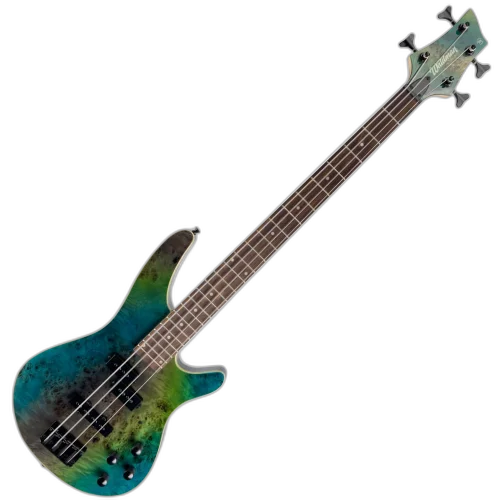 Contrabaixo Ativo Waldman WIB300 SPDO Spalted Deep Ocean 4 Cordas com Captadores PJ Cerâmicos e Pré Ativo