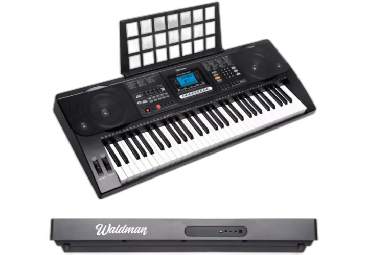 Teclado Musical Waldman CTT-800 61 Teclas Preto Afinador Integrado Metrônomo Timbres Ritmos