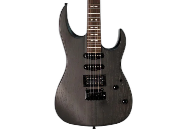 Guitarra Waldman WINT540 SBK Satin Black com Captadores HSS Cerâmicos e Ponte Semi-Flutuante