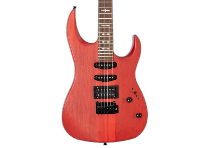 Guitarra Waldman WINT540 SWR Satin Worn Red com Captadores HSS Cerâmicos e Ponte Semi-Flutuante
