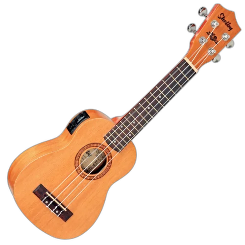 Ukulele Soprano Eletroacústico Shelby SU 21ME Mogno com Pré-amplificador e Tarraxas Blindadas