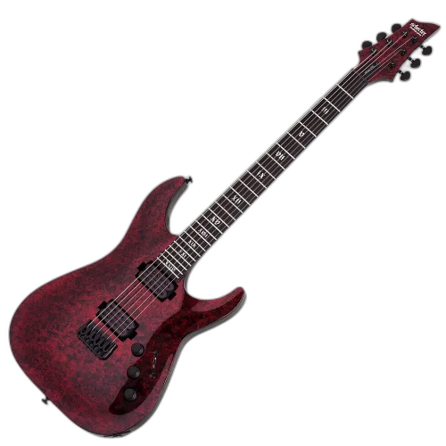 Guitarra Schecter C-1 Apocalypse Red Reign com Captadores Schecter USA Apocalypse-VI e Ponte Hipshot Hardtail 3055