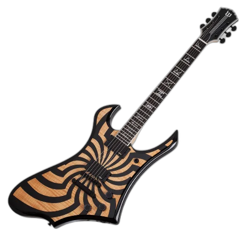 Guitarra Schecter Wylde Audio Odin Grail Black Burst Buzzsaw com Captadores EMG 81/85 e Ponte TonePros Tune-O-Matic 4577