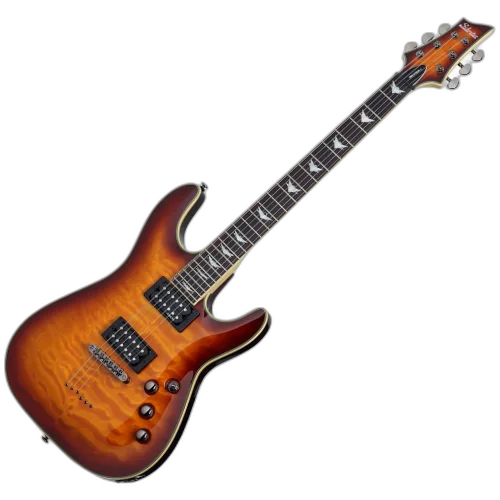 Guitarra Schecter Omen Extreme-6 Vintage Sunburst com Captadores Diamond Plus HH e Ponte Tune-O-Matic String-Thru 2024