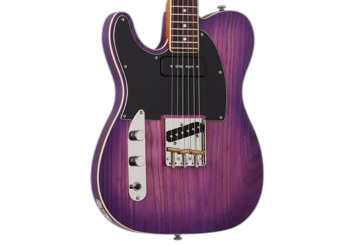 Guitarra Schecter PT Special LH Purple Burst Pearl com Captadores Schecter USA Pasadena Plus/Pasadena e Ponte Hipshot Hardtail 669