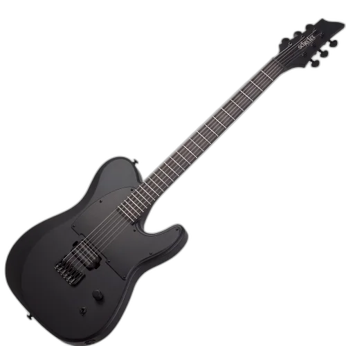Guitarra Schecter PT Black Ops Satin Black Open Pore com Captadores Fishman Fluence Modern HH e Ponte Hipshot Hardtail 620