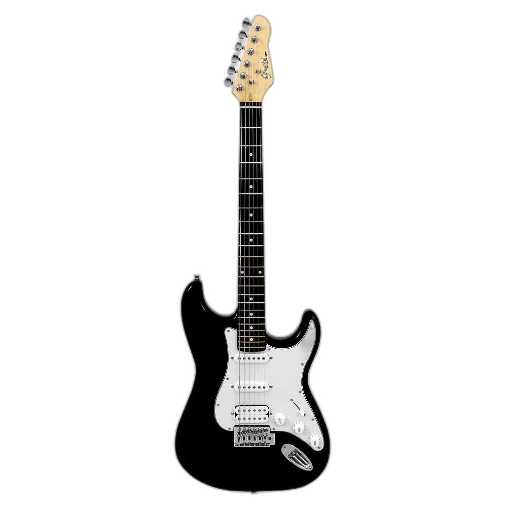 Guitarra Elétrica Giannini G-101 Black com Escudo White (BK/WH)