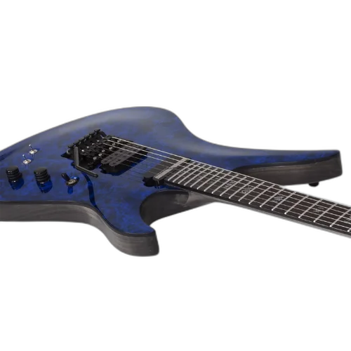 Guitarra Schecter Avenger FR-S Apocalypse Blue Reign com Captadores Schecter USA Apocalypse-VI e Sustainiac e Ponte Floyd Rose 1500 Series 1309