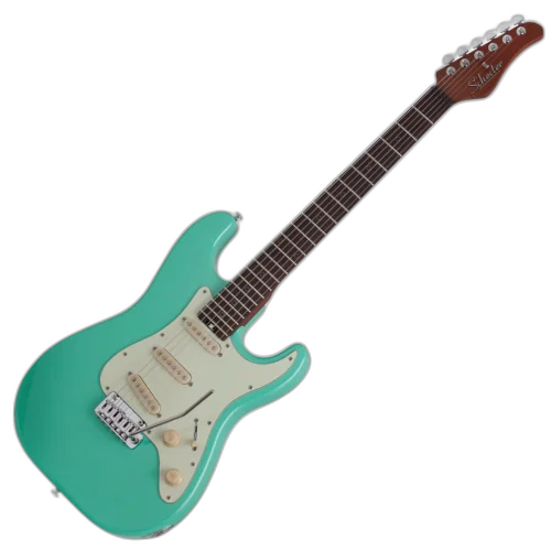 Guitarra Schecter Nick Johnston Traditional Atomic Green com Captadores NJ Single-Coil e Diamond '78 Humbucker e Ponte Diamond Vintage Tremolo 289