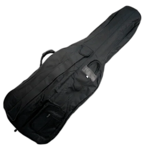 Capa Reforçada Luxo para Violoncelo 4/4 com Espuma 5mm Preta com Alças Ajustáveis e Bolso para Acessórios
