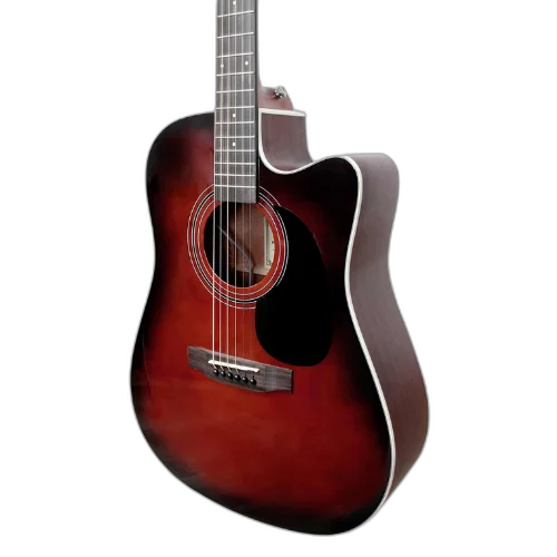 Violão Eletroacústico Giannini Performance Deluxe DRC DLX CEQ Sunburst Glossy SBG com Equalizador Fishman Presys ll Ativo 2 Bandas e Afinador