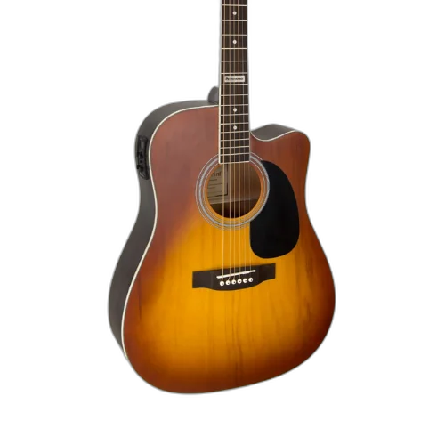 Violão Eletroacústico Giannini Performance GF-1D CEQ Honey Burst HB com Equalizador GN-3T Ativo 3 Bandas e Afinador