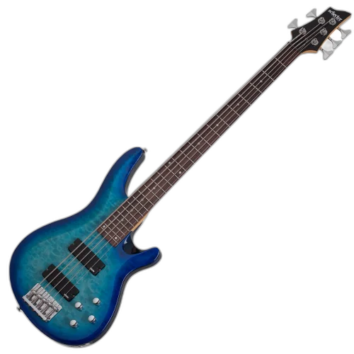 Contrabaixo Schecter C-5 Plus Ocean Blue Burst OBB com Captadores Schecter Diamond Bass HH e Ponte Diamond Bass 592