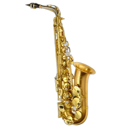 Saxofone Alto P. Mauriat Le Bravo 200 AGL Gold Lacquer com Chaves Madrepérola e Case PM Traveller II