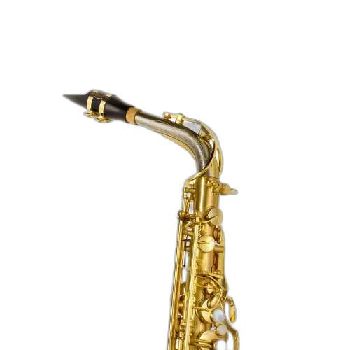 Saxofone Alto P. Mauriat Le Bravo 200 AGL Gold Lacquer com Chaves Madrepérola e Case PM Traveller II