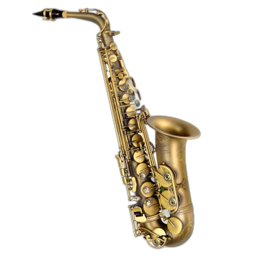 Saxofone Alto P. Mauriat PMXA-67RDK Dark Vintage com Tudel Super VI e Campana Gravada à Mão