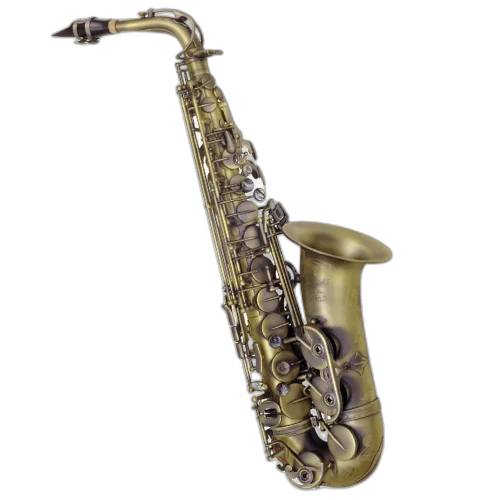Saxofone Alto P. Mauriat System-76 II ADK Dark Vintage com Tudel Super VI e Campana Gravada Manualmente