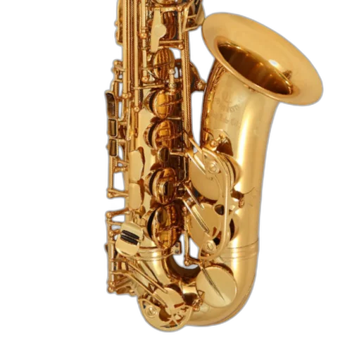 Saxofone Alto Cannonball A4-L Big Bell Stone Series Gold Lacquer com Campana Big Bell e Chaves com Pedras Semipreciosas e Gravações Manuais