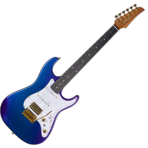 Guitarra Seizi Katana Musashi HSS Chameleon com Captadores Seizi Jutsu Alnico V e Ponte Flutuante 2 Pivôs e Acabamento Camaleão Gloss e Bag 10361218
