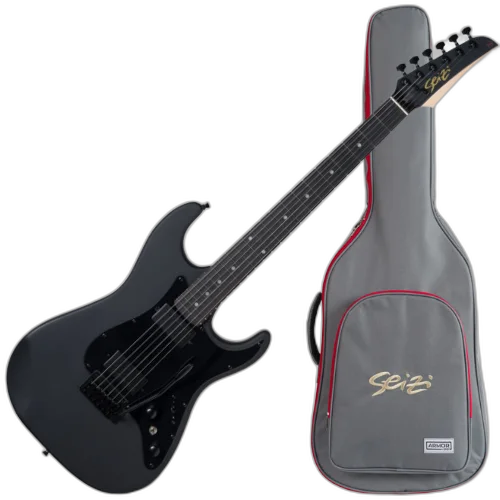 Guitarra Seizi Katana Venom HH All Black Satin com Captadores Seizi Hot Humbucker Ponte Fixa Tune-O-Matic e Bag 10361220