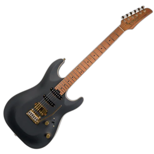 Guitarra Seizi Katana Angel HSS Blackout Mist com Captadores Seizi Jutsu Alnico V Ponte Flutuante 2 Pivôs e Bag 10361194