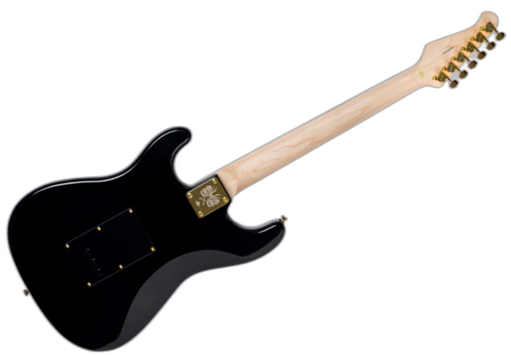 Corpo Superstrato Basswood Black Gold Mirrorred