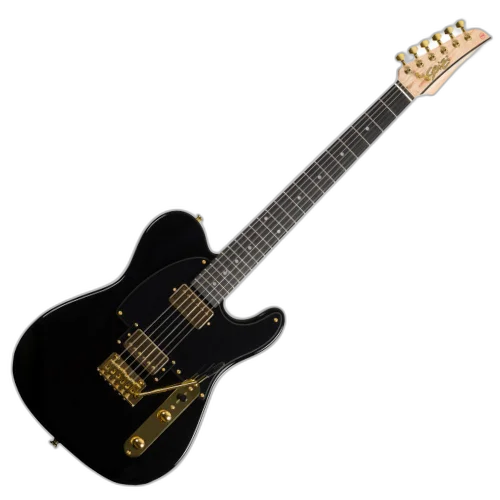 Guitarra Seizi Katana Kabuto TL Black Gold com Captadores Seizi Jutsu Alnico V HH Ponte Flutuante 2 Pivôs e Bag 10360465